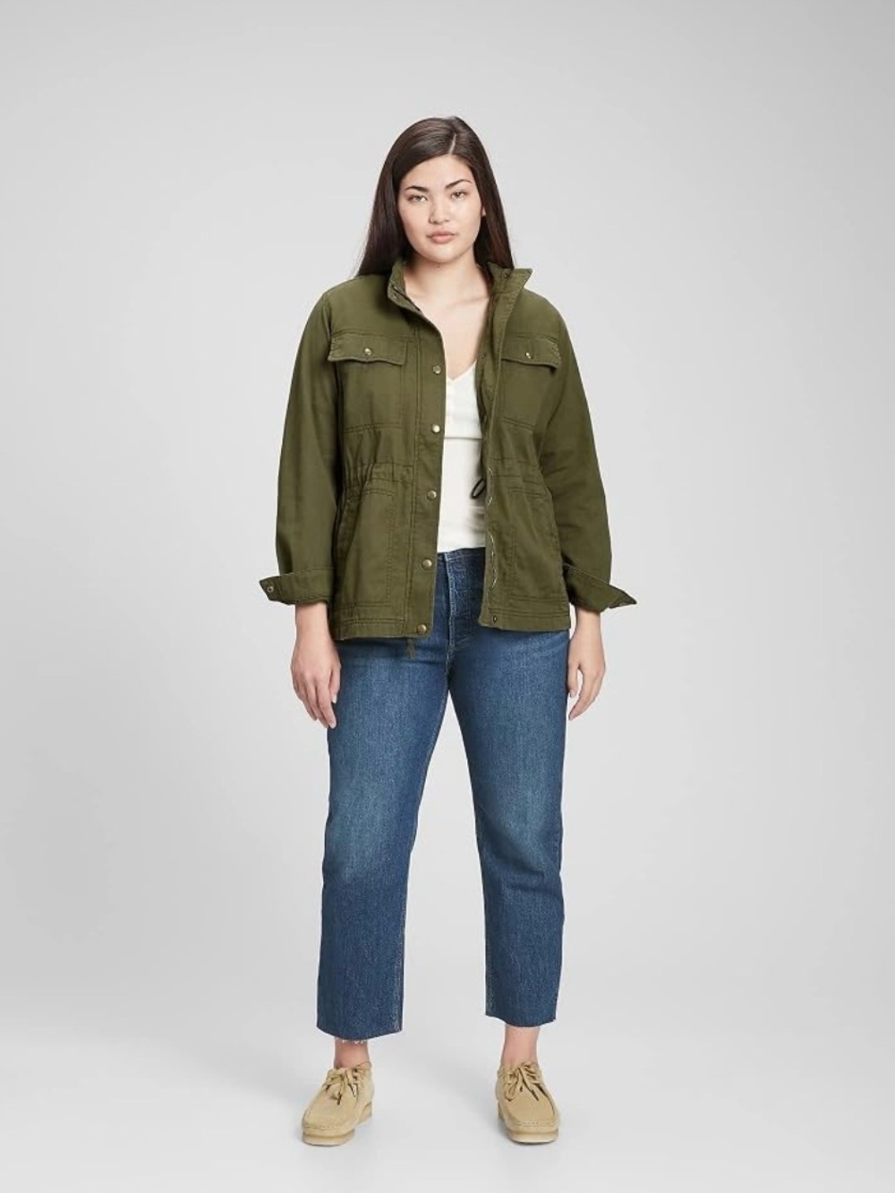 GAP Olive Utility Jacket for Women